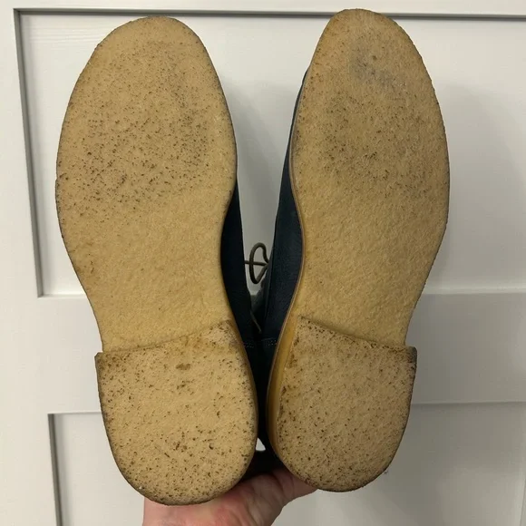 Johnston & Murphy Howell Duck Boots Navy Crepe Sole Waterproof Size 10